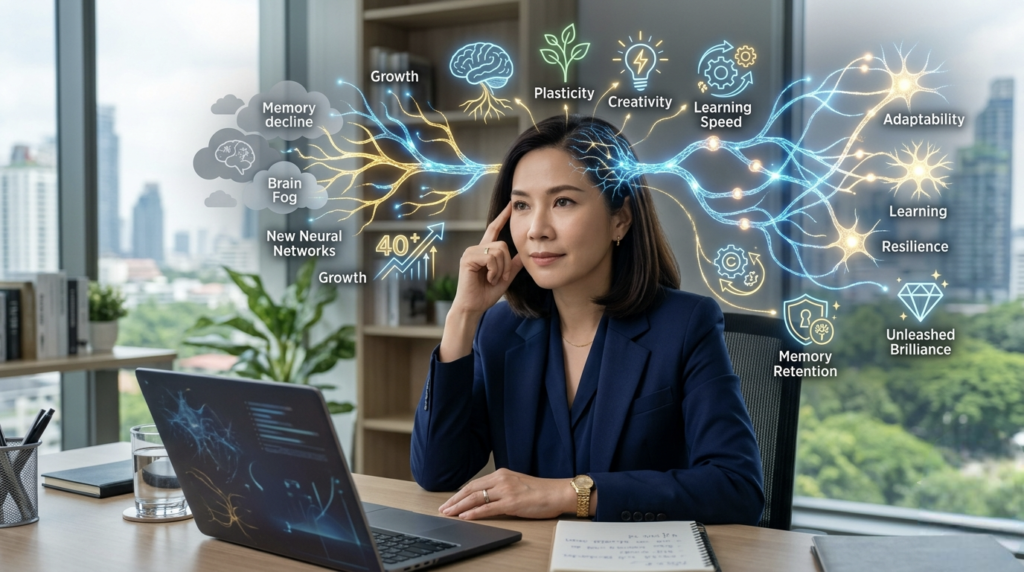 Neuroplasticity วัย 40+: ทุบความเชื่อสมองเสื่อมถอย สู่การสร้างโครงข่ายประสาทใหม่เพื่อคงความอัจฉริยะแบบไร้ขีดจำกัด
